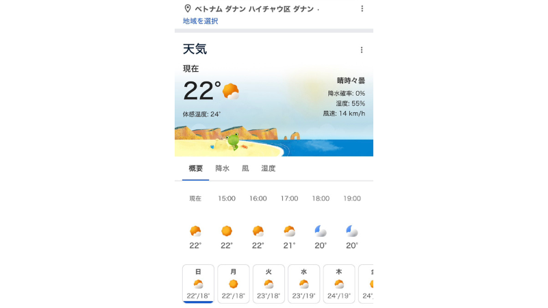 ダナンの1月の天気予報