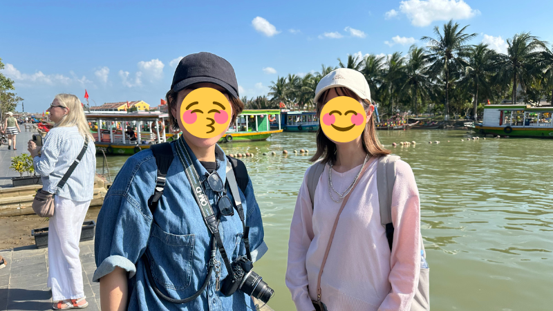 ホイアンで友達と撮った写真